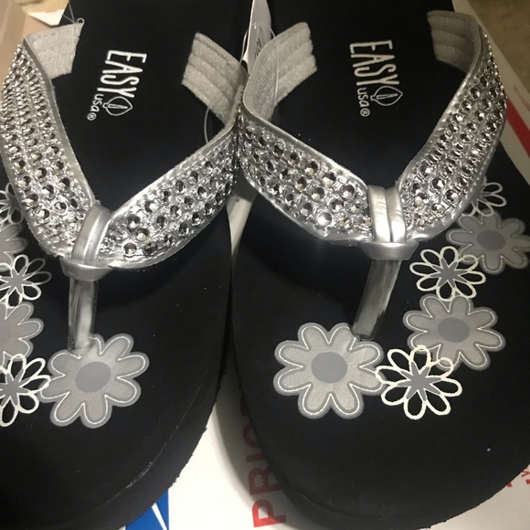 2 for$15 mix/match Flower Print Wedge Rhinestone - Picture 3 of 8